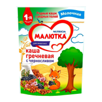 КАША МОЛОЧНАЯ МАЛЮТКА ГРЕЧНЕВАЯ ЧЕРНОСЛИВ 220ГР