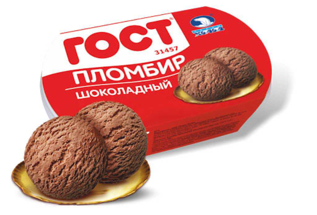 ПЛОМБИР ШОКОЛАДНЫЙ "ГОСТ" 400 гр