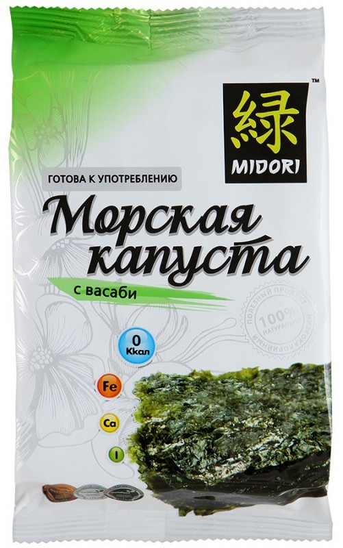 МОРСКАЯ КАПУСТА МИДОРИ С ВАСАБИ 5ГР