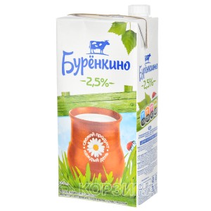 МОЛОКО "БУРЁНКИНО" 2,5% 1,95Л