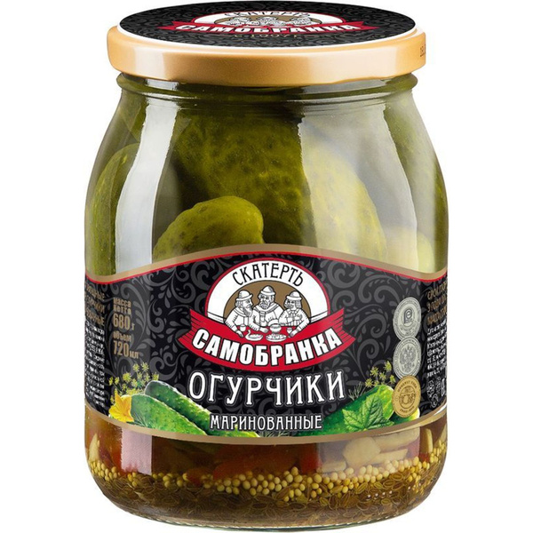 ОГУРЧИКИ ХРУСТЯЩИЕ "СКАТЕРТЬ-САМОБРАНКА" 720МЛ