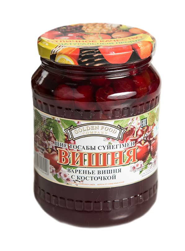 ВАРЕНЬЕ "GOLDEN FOOD" ВИШНЯ С КОСТОЧКОЙ 830ГР