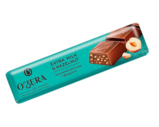 ШОКОЛАД МОЛОЧНЫЙ OZERA EXTRA MILK &HAZELNUT 45ГР