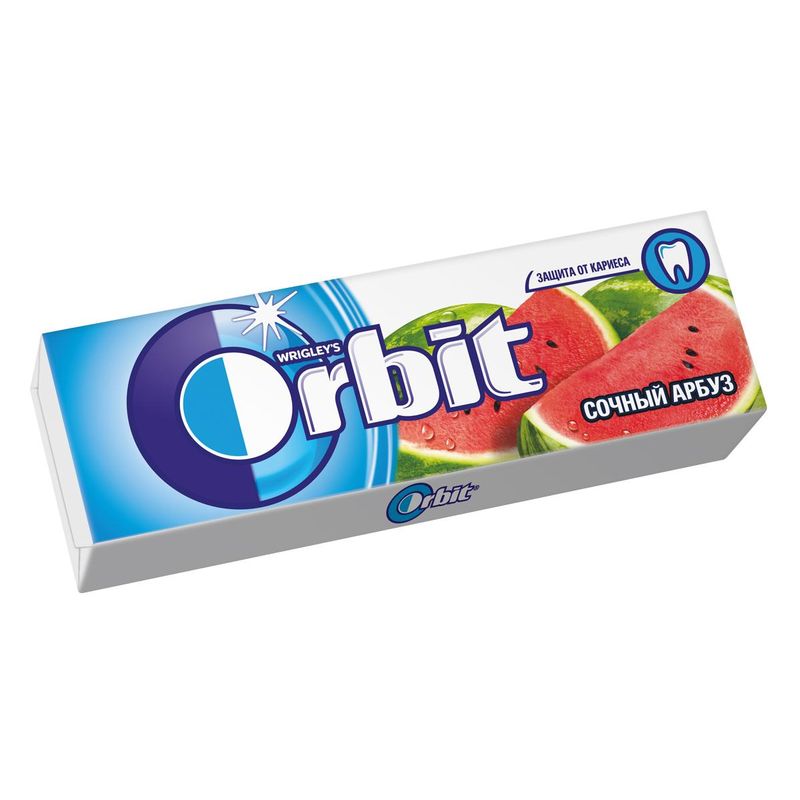 ЖЕВАТЕЛЬНЫЕ РЕЗИНКИ "ORBIT" АРБУЗ 13,6ГР