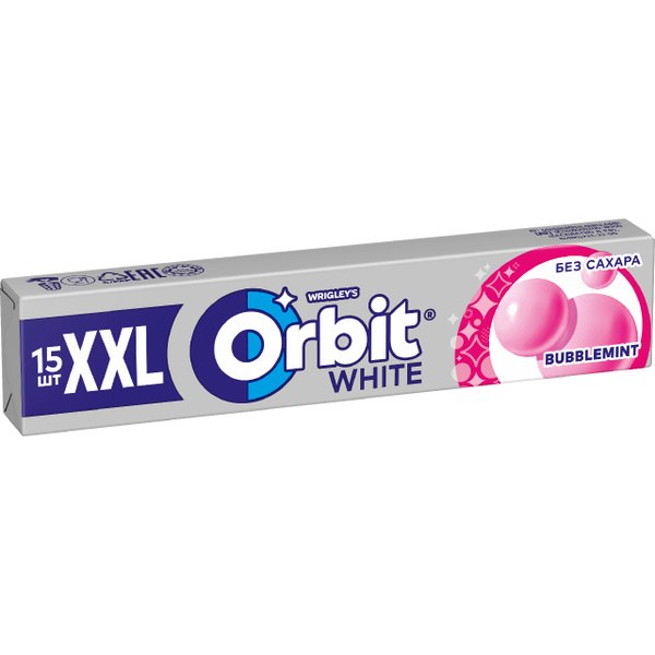 ЖЕВ РЕЗИНКА ORBIT WHITE BUBBLEMINT XXL