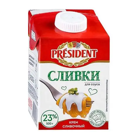 СЛИВКИ "ПРЕЗИДЕНТ" ДЛЯ СОУСА 23% 500Г