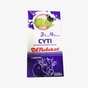 МОЛОКО "ДЕПОВСКОЕ" ОТБОРНОЕ ОТ 3 ДО 4 % 500 гр