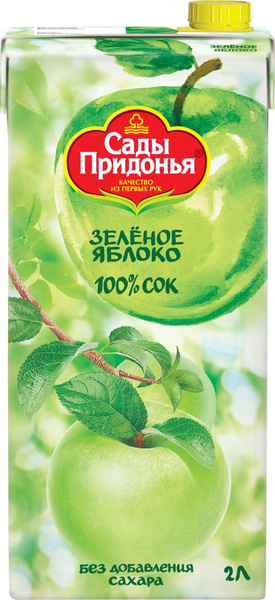 СОК САДЫ ПРИДОНЬЯ ЯБЛОКО ОСВЕТЛЕННЫЙ 2л
