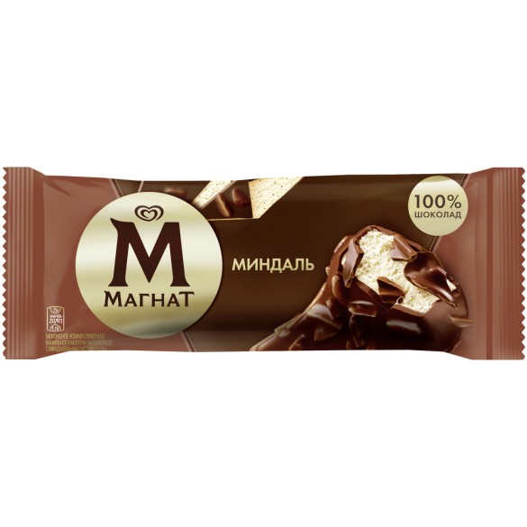 МОРОЖЕНОЕ "МАГНАТ" МИНДАЛЬ 100 ГР