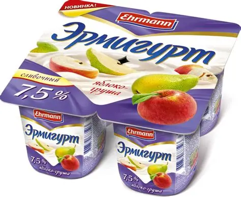 ЙОГУРТ "ЭРМИГУРТ" ЯБЛОКО-ГРУША 7,5% 100ГР