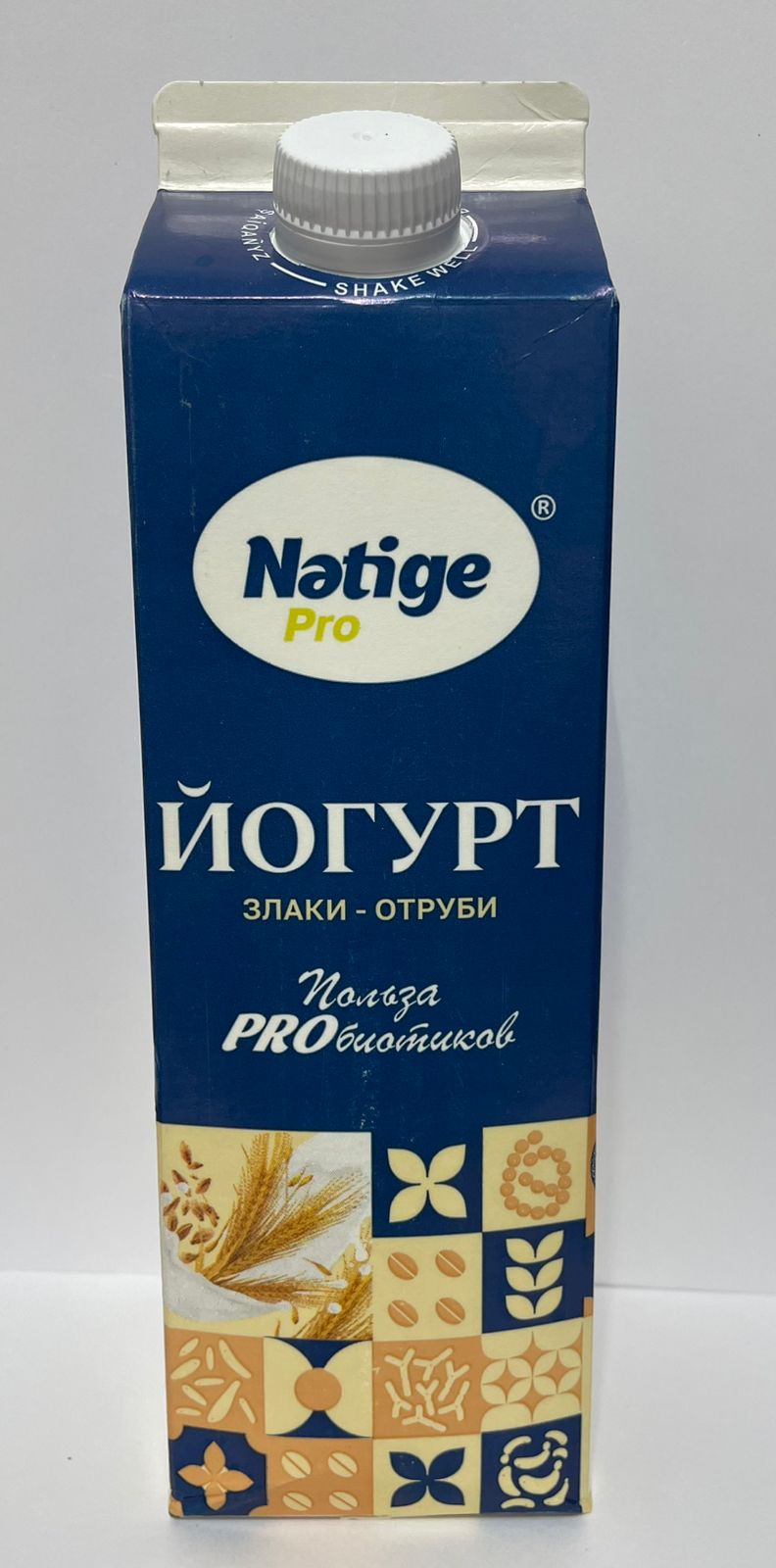 ЙОГУРТ "NATIGE" ЗЛАКИ-ОТРУБИ 1,5% 900ГР