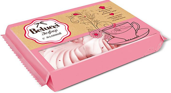 ЗЕФИР BELUCCI С МАЛИНОЙ 250ГР