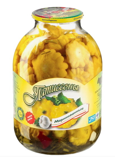 ПАТИСОНЫ МАРИНОВАНЫЕ 2 Л