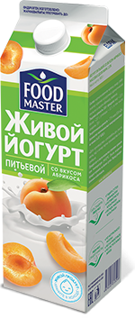 ПИТЬЕВОЙ ЙОГУРТ "FOODMASTER" АБРИКОС 2% 900КГ