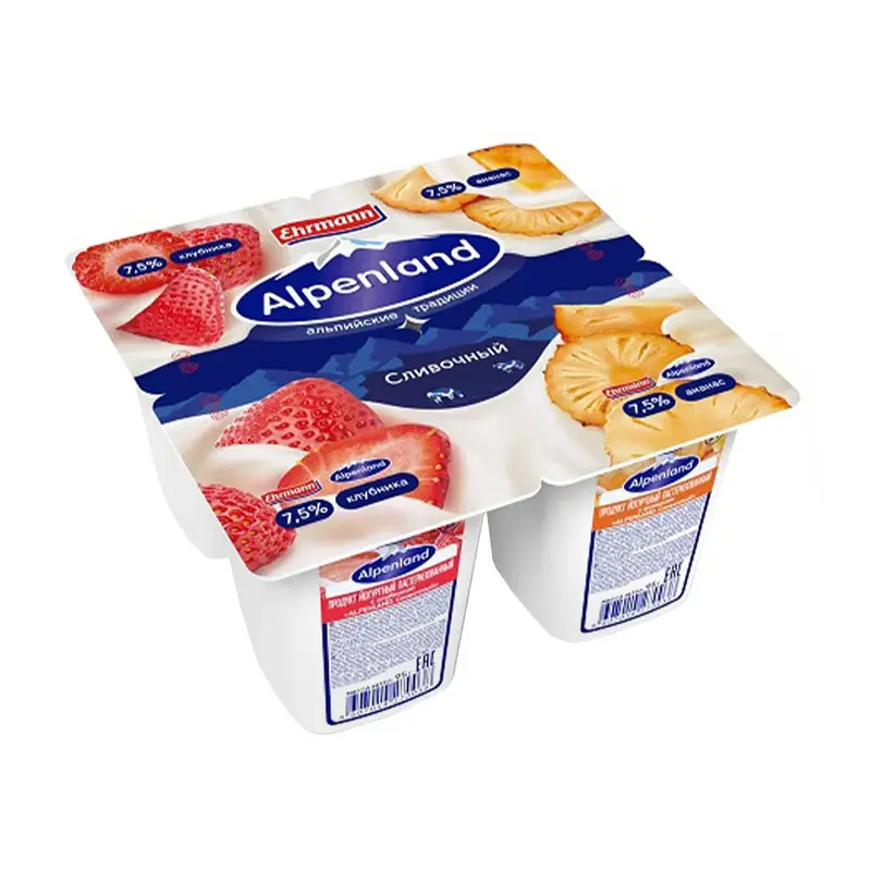 ЙОГУРТ АЛЬПЕНГУРТ 7,5% КЛУБ/АНАНАС  95ГР