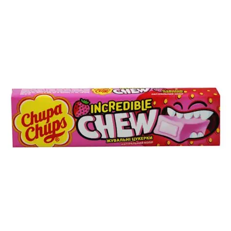 ЖЕВАТЕЛЬНЫЕ КОНФЕТЫ CHUPA CHUPS INCREDIBLE CHEW КЛУБНИКА