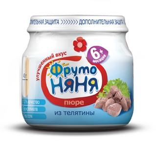 ПЮРЕ ФРУТО НЯНЯ ИЗ ТЕЛЯТИНЫ 80ГР