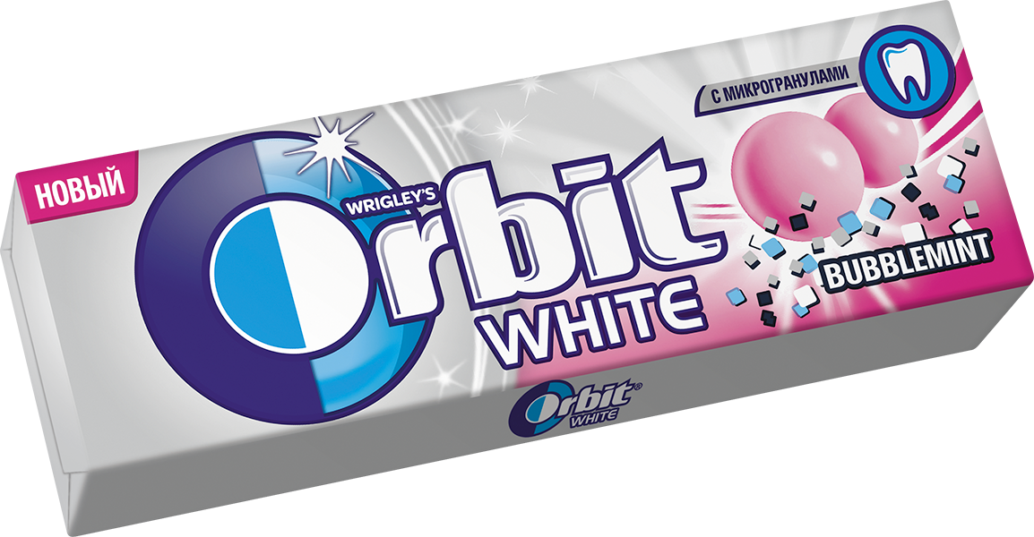 ЖЕВАТЕЛЬНЫЕ РЕЗИНКИ "ORBIT" WHITE BUBBLEMINT 13,6ГР