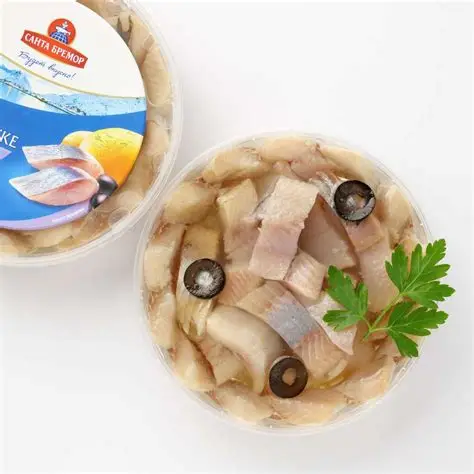 СЕЛЕДОЧКА САНТА БРЕМОР ФИЛЕ-КУСОЧКИ К КАРТОШКЕ С МАСЛИНАМИ 500ГР