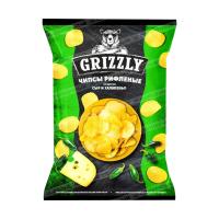 ЧИПСЫ GRIZZLY РИФЛЕНЫЕ СО ВКУСОМ СЫРА И ХАЛАПЕНЬО 55ГР