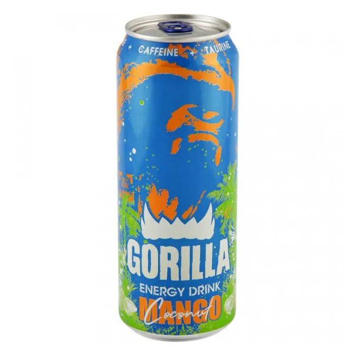 ЭНЕРГЕТИЧЕСКИЙ НАПИТОК  GORILLA MANGO COCONUT 0.45Л