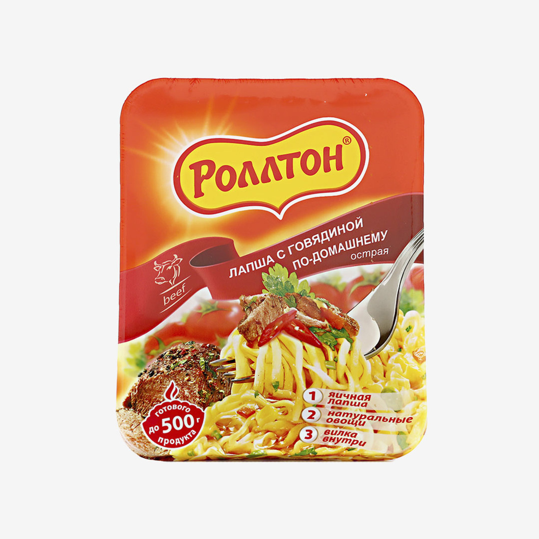 ЛАПША "РОЛЛТОН" 90ГР ОСТРАЯ С КОПЧЕНОЙ ГОВЯДИНОЙ