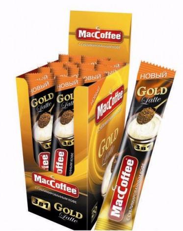 MACCOFFEE 3В1GOLD LATTE STICK 16ГР