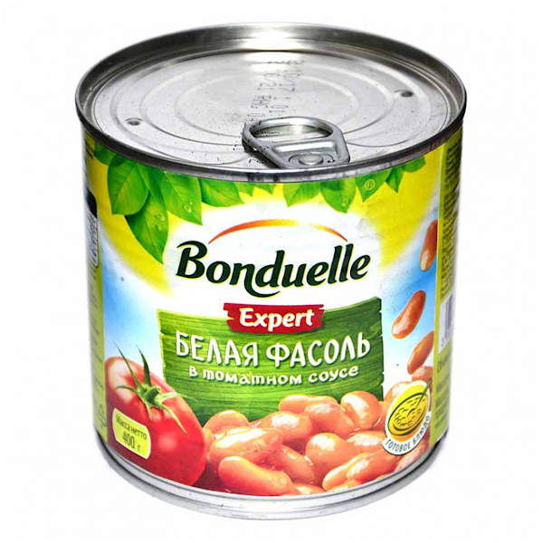 ФАСОЛЬ BONDUELLE БЕЛАЯ В ТОМАТНОМ СОУСЕ 430ГР