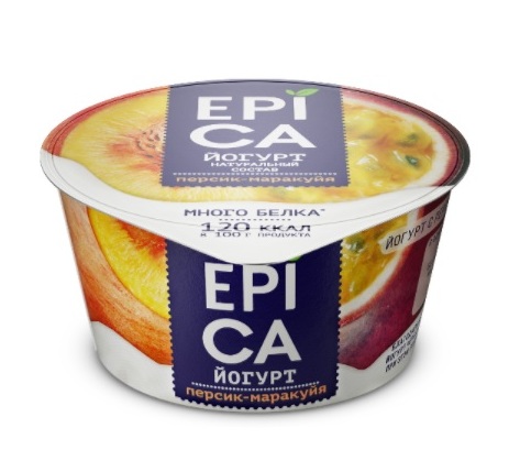 ЙОГУРТ EPICA ПЕРСИК-МАРАКУЙЯ 120ГР