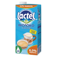 МОЛОКО "LACTEL" 6% 1Л