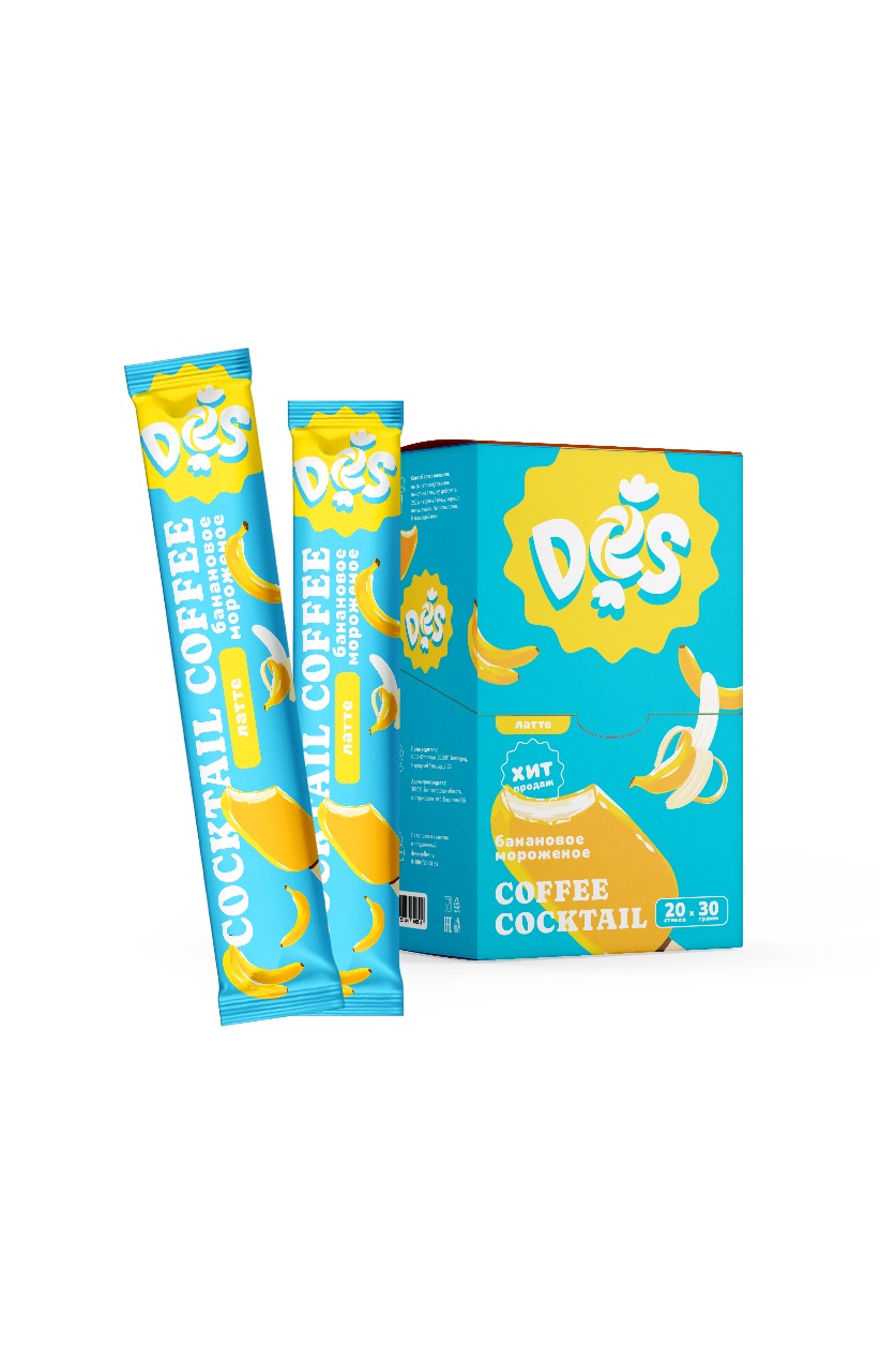 КОФЕ DES ЛАТТЕ БАНАНОВОЕ МОРОЖЕНОЕ 30ГР