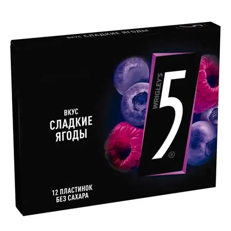ЖЕВ РЕЗИНКА FIVE 5 СО ВКУСОМ СЛАДКИЕ ЯГОДЫ 31,2ГР