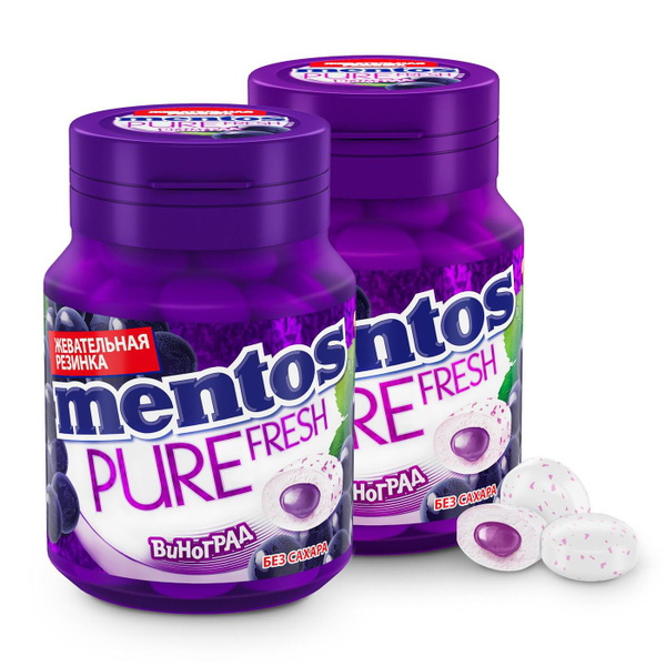 ЖЕВАТЕЛЬНАЯ РЕЗИНКА MENTOS PURE GRAPE