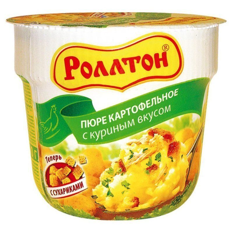 КАРТОФЕЛЬНОЕ ПЮРЕ "РОЛЛТОН" 40ГР С КУРИНЫМ ВКУСОМ