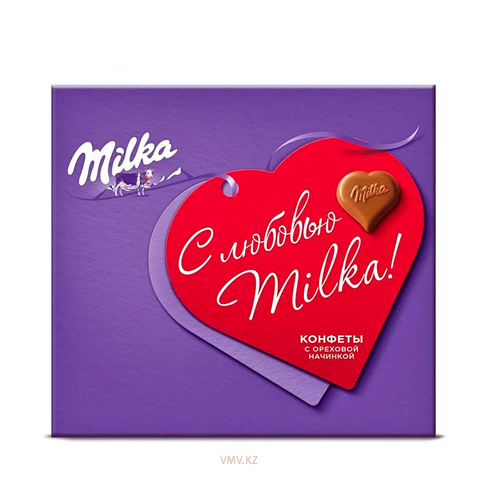 MILKA КОНФЕТЫ ИЗ,МОЛ,ШОК,С ОРЕХОВОЙ НАЧИНКОЙ 110ГР