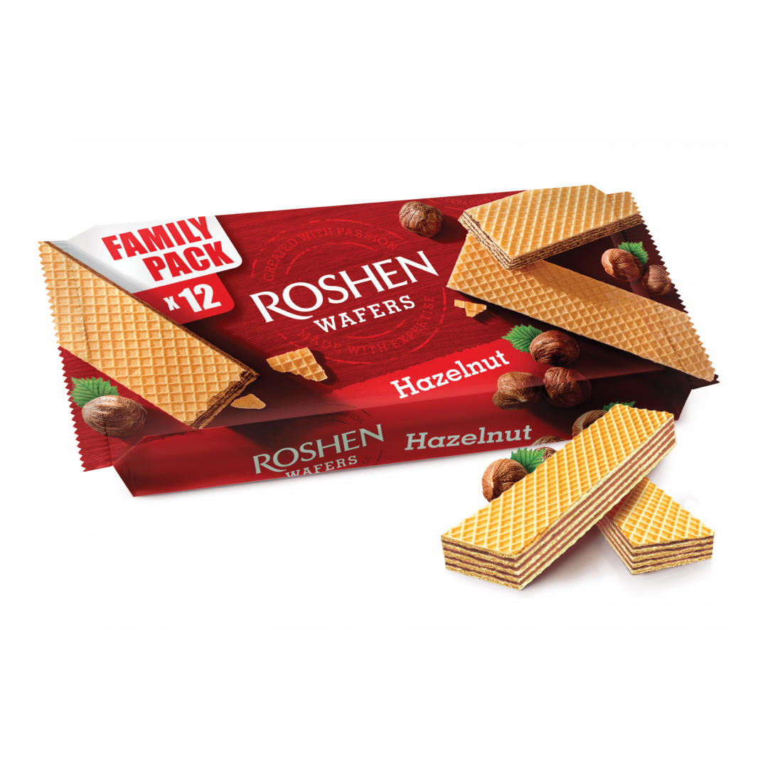 ВАФЛИ ROSHEN WAFERS ЛЕСНОЙ ОРЕХ 216ГР