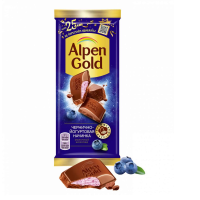 ШОКОЛАД ALPEN GOLD ЧЕРНИЧНО-ЙОГУРТОВАЯ НАЧИНКА 85гр