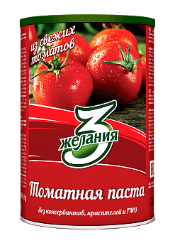 ТОМАТНАЯ ПАСТА "3 ЖЕЛАНИЯ" 400 гр