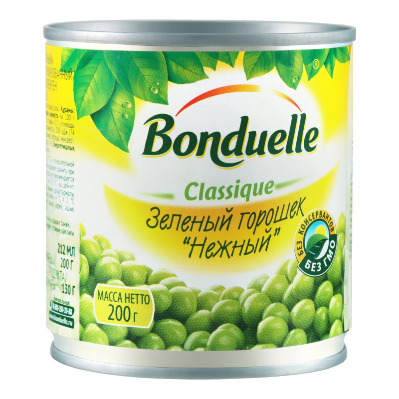 ГОРОШЕК ЗЕЛЕНЫЙ "BONDUELLE" 200ГР