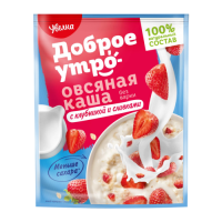 ДОБРОЕ УТРО КАША ОВСЯНАЯ С КЛУБНИКОЙ 40ГР