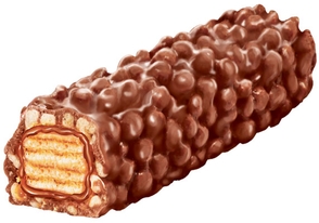 ВАФЛИ ГЛАЗИР.МОЛ.ШОКОЛАДОМ С ОРЕХОМ И ИЗЮМОМ КДВ 4848