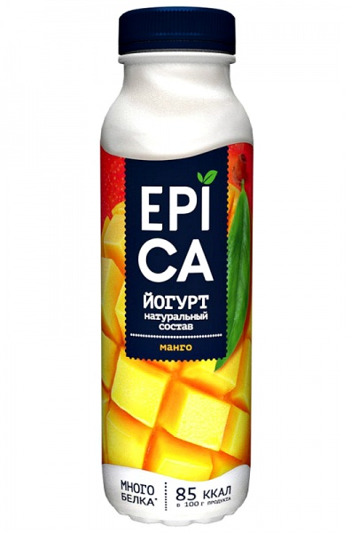 ПИТЬЕВОЙ ЙОГУРТ "EPICA"  МАНГО 290ГР