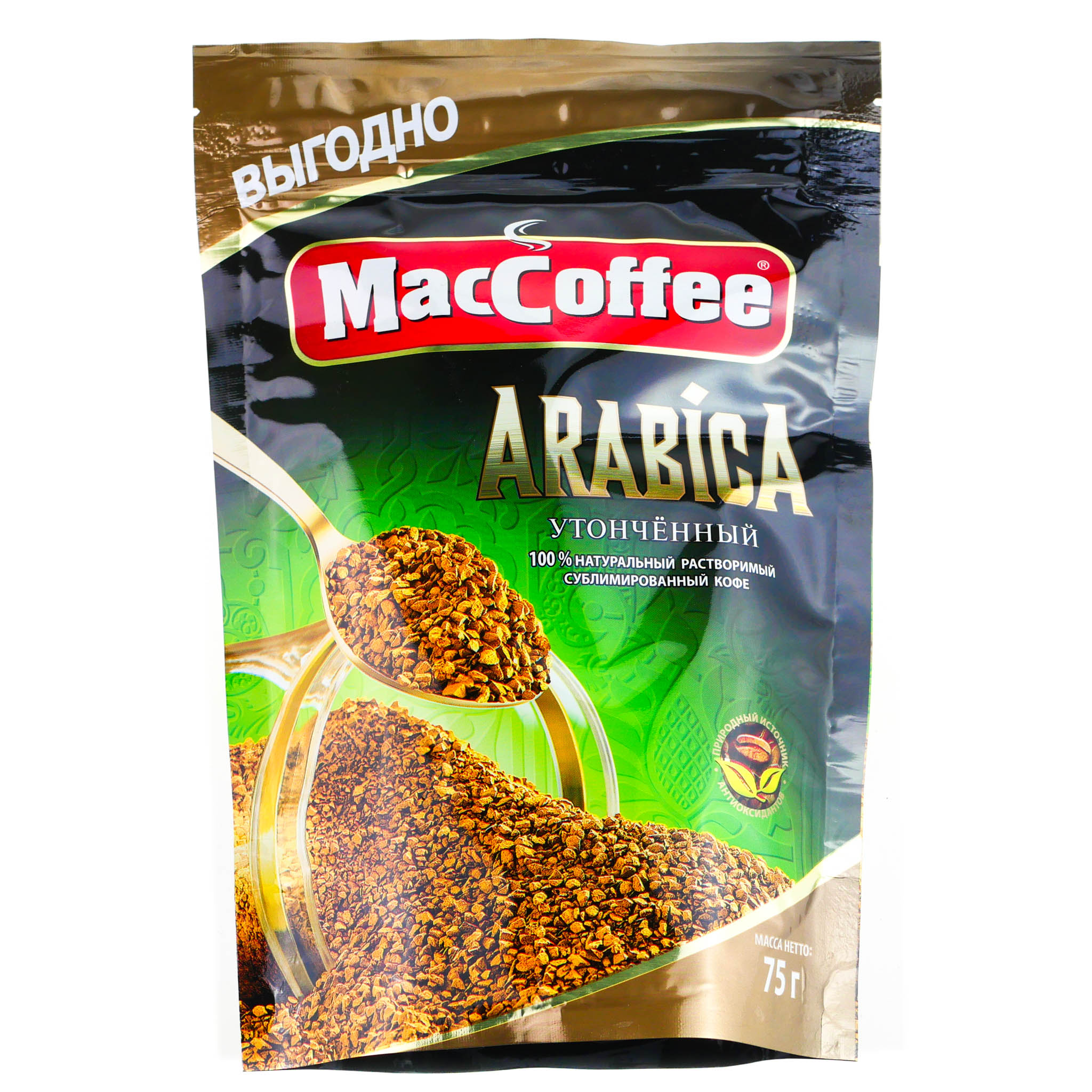 КОФЕ MACCOFFEE ARABICA POUCH 75ГР