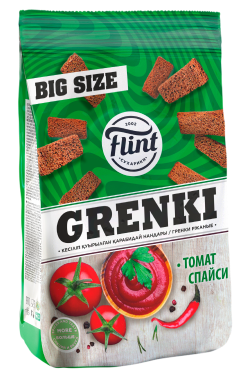 ГРЕНКИ РЖАНЫЕ FLINT ТОМАТ СПАЙСИ 180 ГР