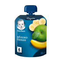 ПЮРЕ GERBER ЯБЛОКО БАНАН 90ГР