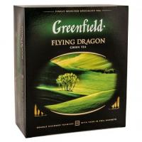 ЧАЙ GREENFIELD FLYING DRAGON GREEN TEA 100 pak