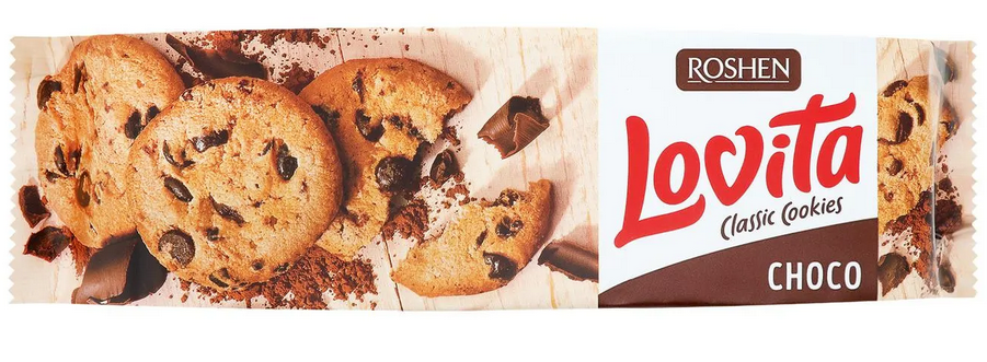 ПЕЧЕНЬЕ СДОБНОЕ LOVITA КАКАО С КУСОЧКАМИ ГЛАЗУРИ 150ГР