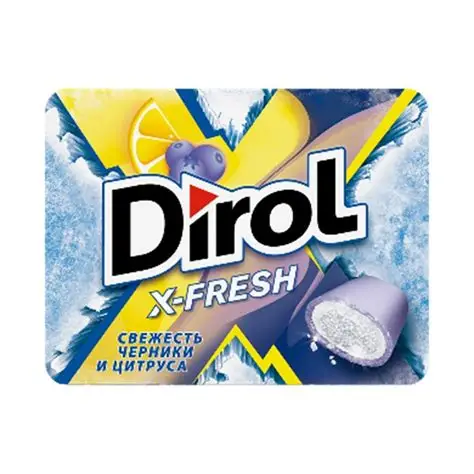 ЖЕВ РЕЗИНКА DIROL X-FRESH ЧЕРНИКА ЦИТРУС 16ГР