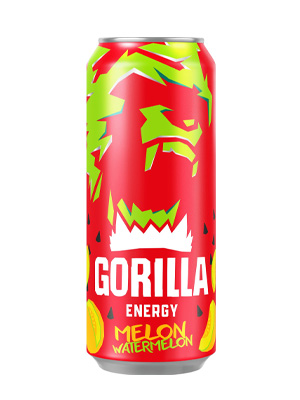 ЭНЕРГЕТИЧЕСКИЙ НАПИТОК GORILLA WATERMELON MELON  0.45Л