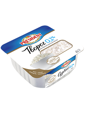 ТВОРОГ "PRESIDENT" РАССЫПЧАТЫЙ 0,1% 450ГР